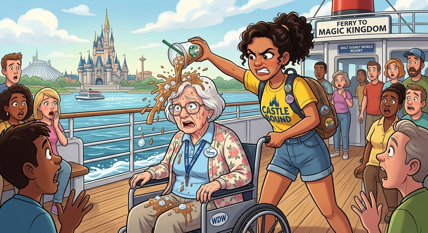 Coffee Thrown at Elderly Guest Leads to Arrest on Magic Kingdom Ferry