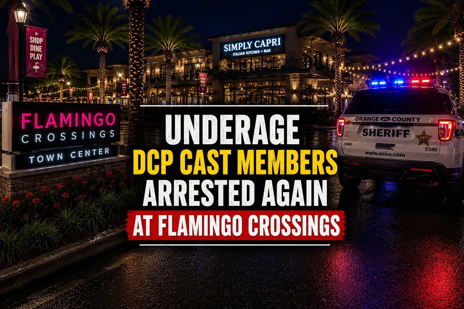Flamingo Crossings Sees More Underage Drinking Arrests Involving Disney College Program Cast Members