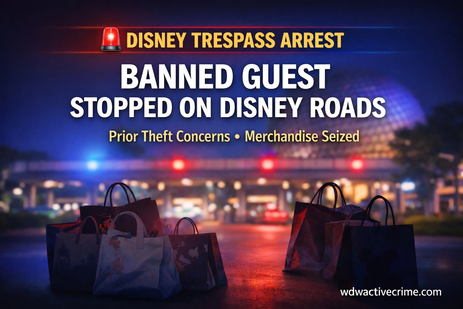 Trespassed Guest Arrested Again at Disney — Investigators Flag Prior Theft Concerns