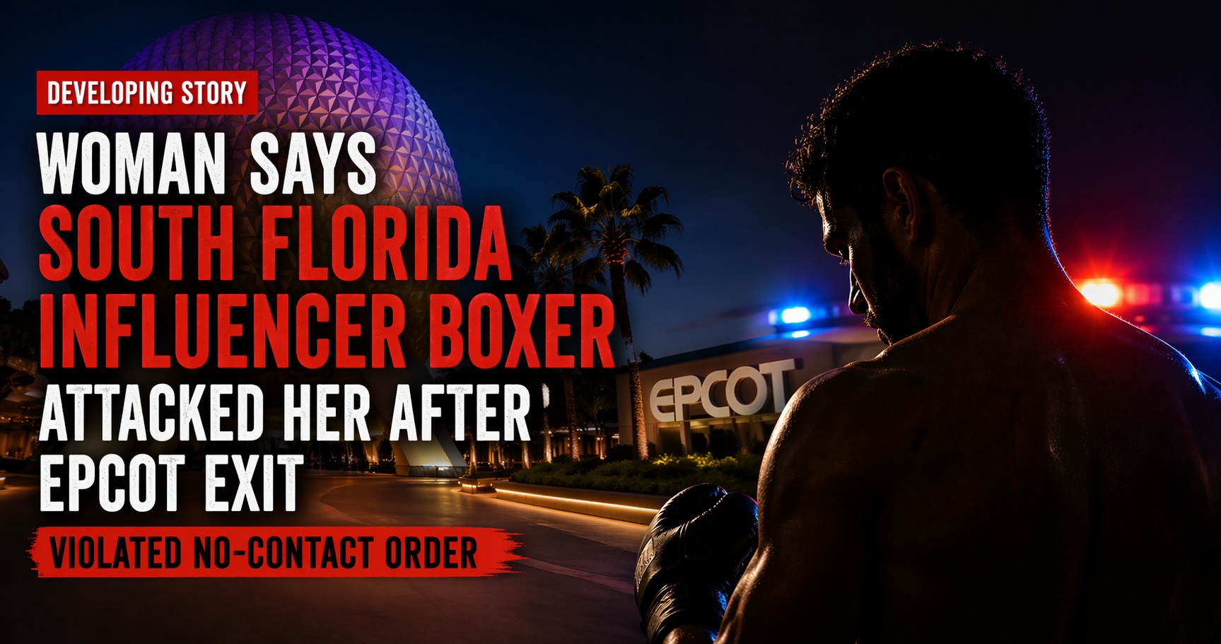 Woman Says South Florida Influencer Boxer Attacked Her While Leaving EPCOT, Violated No-Contact Order